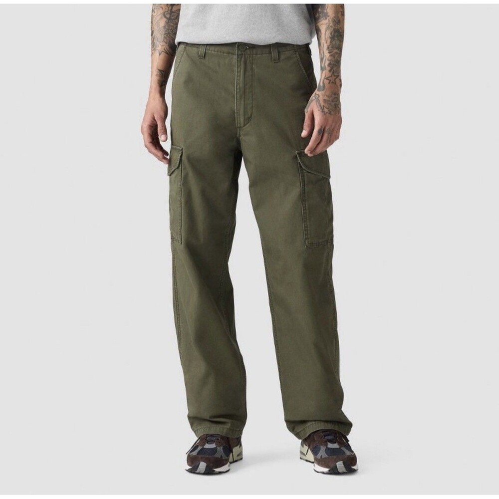 NWT Levi's XX Cargo Baggy Pants Forrest Night Green Olive Men's